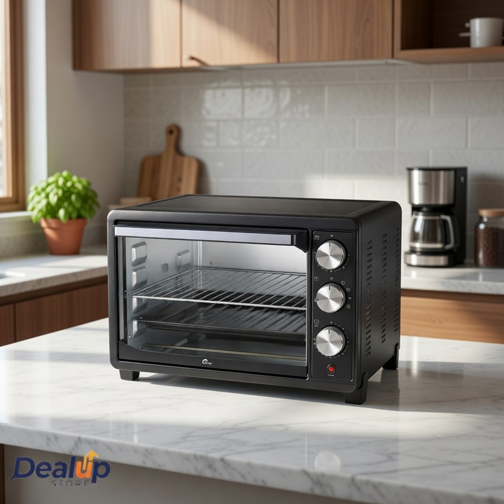 6bc14790-d23b-496b-a854-bbae081c9abb ELITE OVEN TOASTER – ETO-321R – 30 LTR – BLACK – 2 YEARS WARRANTY - Image 1