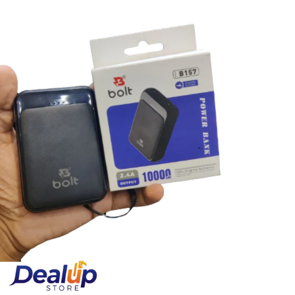 4000 mah power mini 1 Bolt 4000 mah power mini , easy carry and pocket size complete mah power bank , 2 usb pot with 1 android 1 type c port - Image 1