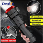 Multifunction Portable Led Flashlight Rechargeable LED Hammer Torch Flashlight,Car Emergency Tool with Window Breaker,Cutter