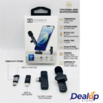 Original K8 Wireless Microphone Plug and Play Lavalier Lapel Mic with Type C and iPhone iOS Adapters