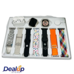 Ultra Suit Smart Watch + buds For Boys Girls Men Women 10 in 1 Box 2.3inch Large Screen Display 7 Straps in 1